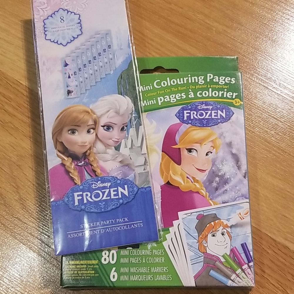 Disney Frozen mini coloring pages & sticker pack